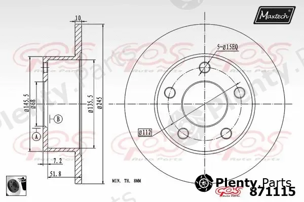 Maxtech 71810087 — Guide Bolt, brake caliper