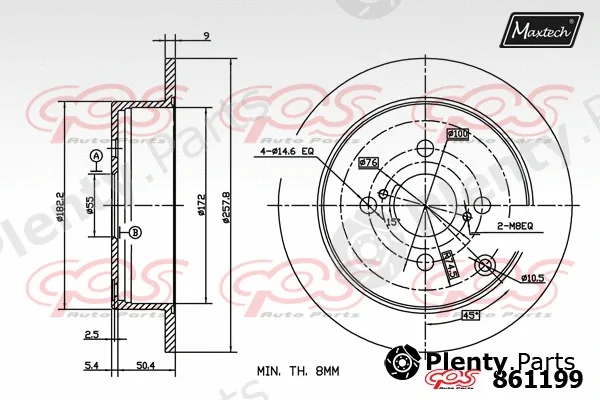 Maxtech 821145 — Brake Disc R+ (Regular Plus)