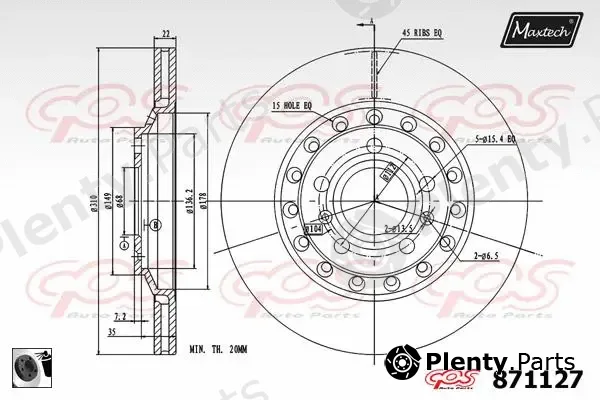 Maxtech 71810274 — Guide Bolt, brake caliper
