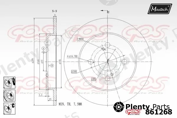 Maxtech 827004 — Brake Disc R+ (Regular Plus)