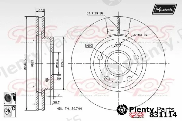 Maxtech 72944037 — Piston, brake caliper