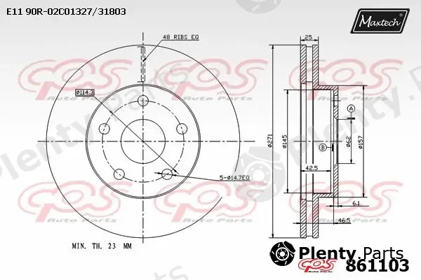 Maxtech 861092 — Brake Disc R+ (Regular Plus)