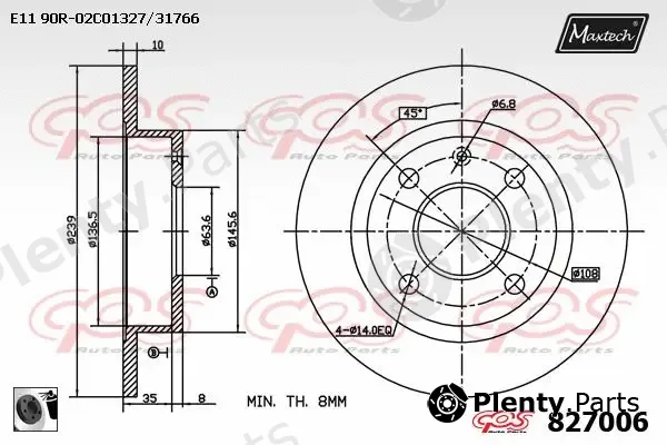 Maxtech 71810137 — Guide Bolt, brake caliper