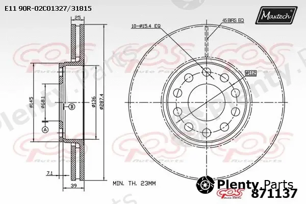 Maxtech 71810277 — Guide Bolt, brake caliper