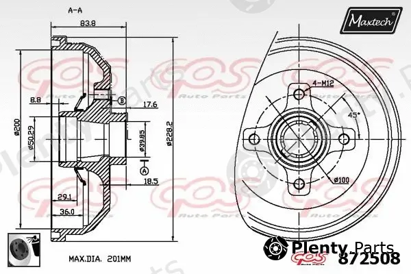 Maxtech 70200664 — Repair Kit, brake caliper