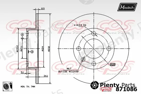 Maxtech 70160143 — Guide Sleeve Kit, brake caliper