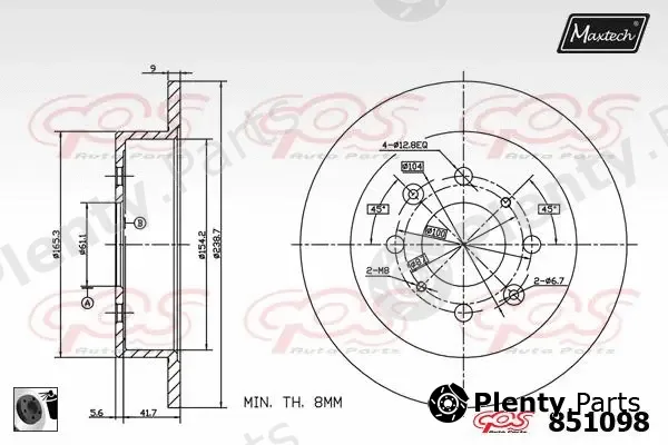 Maxtech 811121 — Brake Disc R+ (Regular Plus)