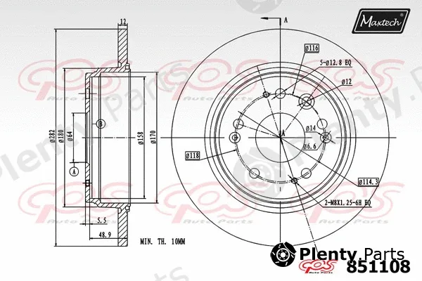 Maxtech 72945014 — Piston, brake caliper