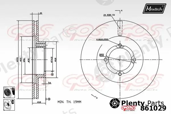 Maxtech 861082 — Brake Disc R+ (Regular Plus)