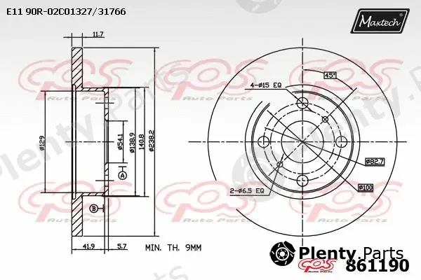 Maxtech 865012 — Brake Disc R+ (Regular Plus)