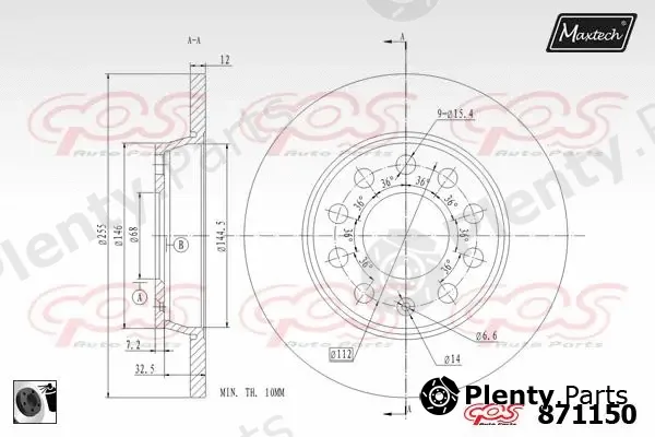 Maxtech 873022 — Brake Disc R+ (Regular Plus)