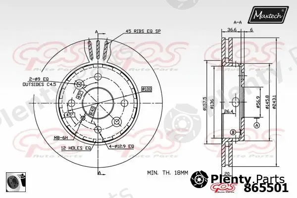 Maxtech C0101610 — Piston Ring