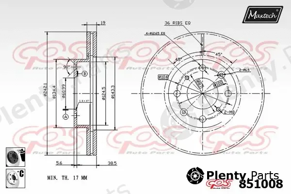 Maxtech A0101027 — Repair Set, piston/sleeve Power Plus