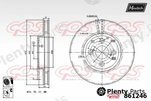 Maxtech 851010 — Brake Disc R+ (Regular Plus)