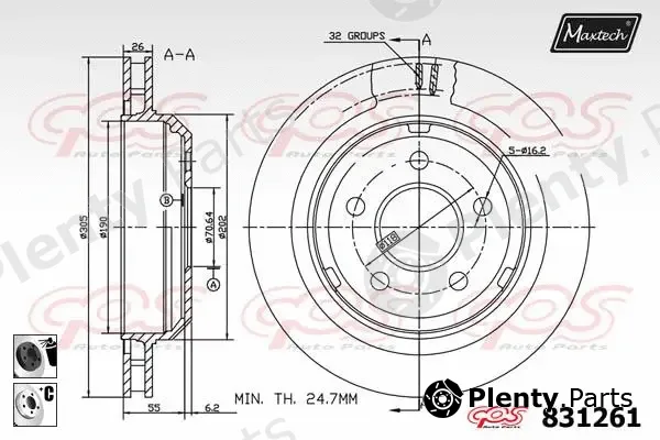 Maxtech 71810099 — Guide Bolt, brake caliper