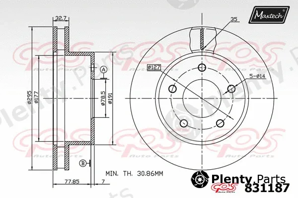 Maxtech 71810008 — Guide Bolt, brake caliper