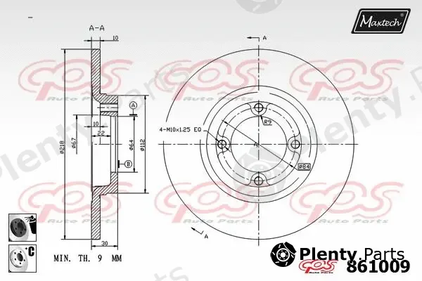 Maxtech 72942002 — Piston, brake caliper