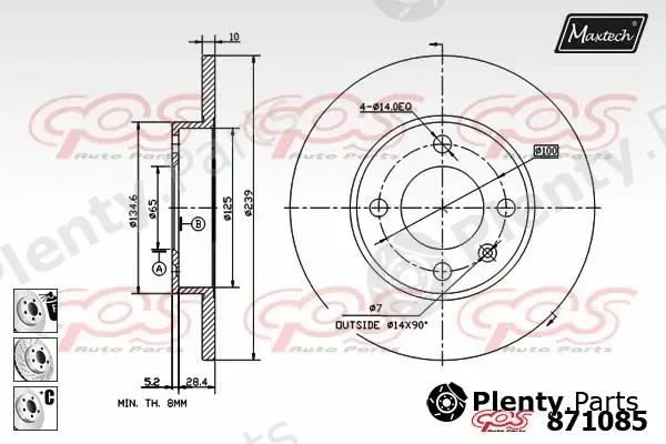 Maxtech 5281201 — Steering Knuckle, wheel suspension