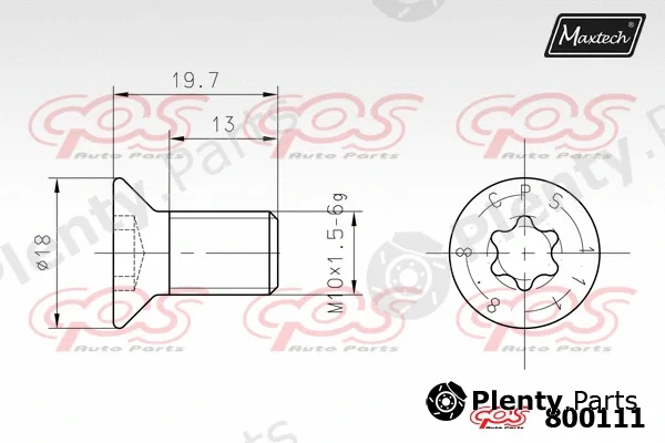 Maxtech 821181 — Brake Disc R+ (Regular Plus)