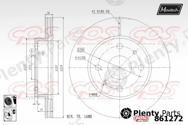 Maxtech 70200776 — Repair Kit, brake caliper
