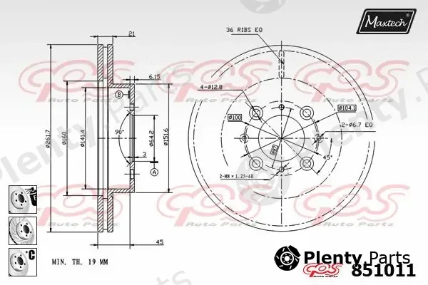 Maxtech C0101633 — Piston Ring