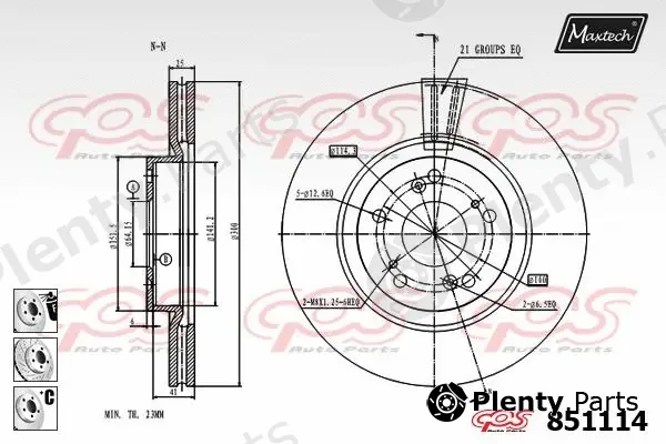 Maxtech 70180330 — Seal, brake caliper piston