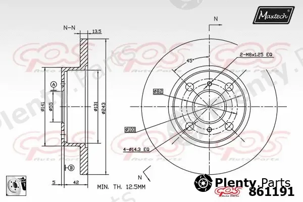Maxtech 71810019 — Guide Bolt, brake caliper