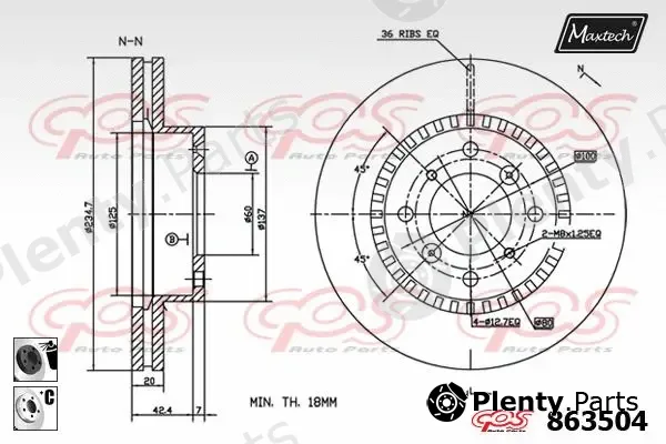 Maxtech 71810183 — Guide Bolt, brake caliper