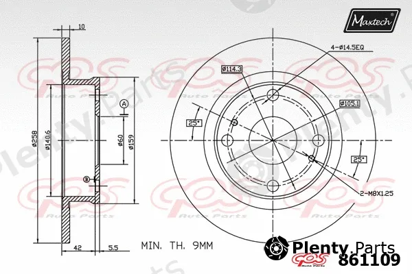 Maxtech 821294 — Brake Disc R+ (Regular Plus)