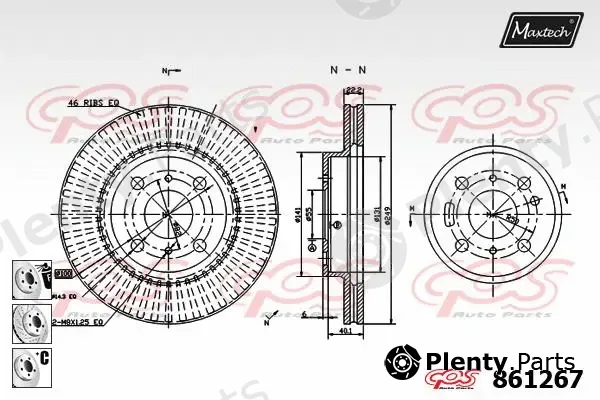Maxtech 861253 — Brake Disc R+ (Regular Plus)