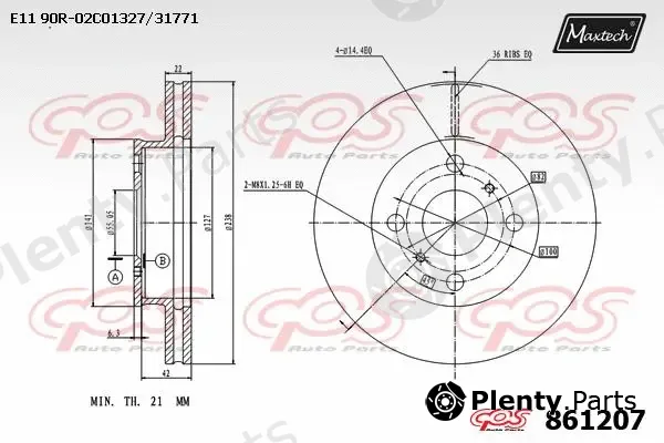 Maxtech 70160049 — Guide Sleeve Kit, brake caliper
