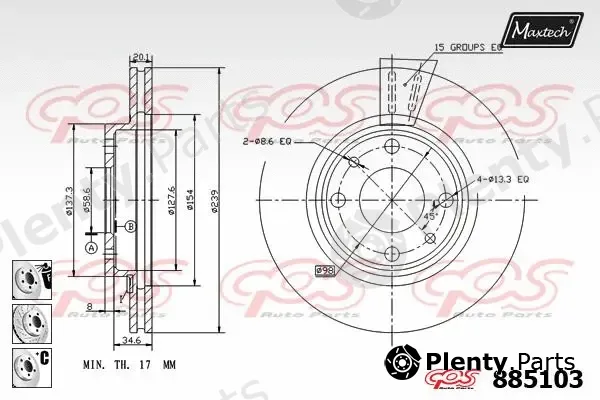 Maxtech 875377 — Brake Disc R+ (Regular Plus)
