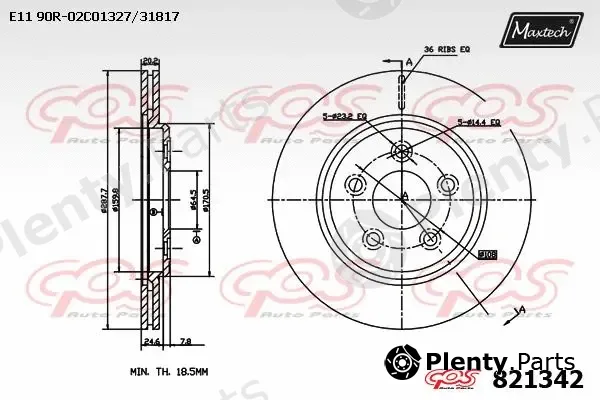 Maxtech 5273010 — Steering Knuckle, wheel suspension