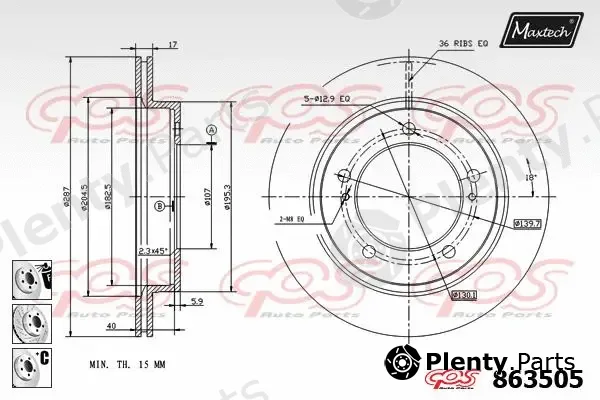Maxtech 71810101 — Guide Bolt, brake caliper