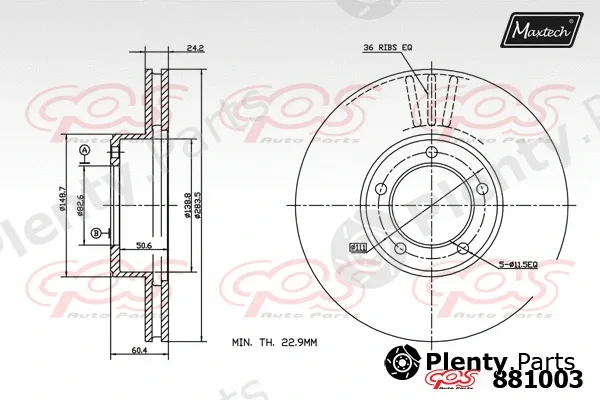 Maxtech 861311 — Brake Disc R+ (Regular Plus)