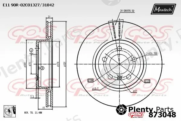 Maxtech 70180301 — Seal, brake caliper piston