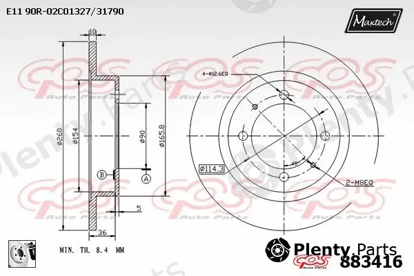 Maxtech 72941009 — Piston, brake caliper