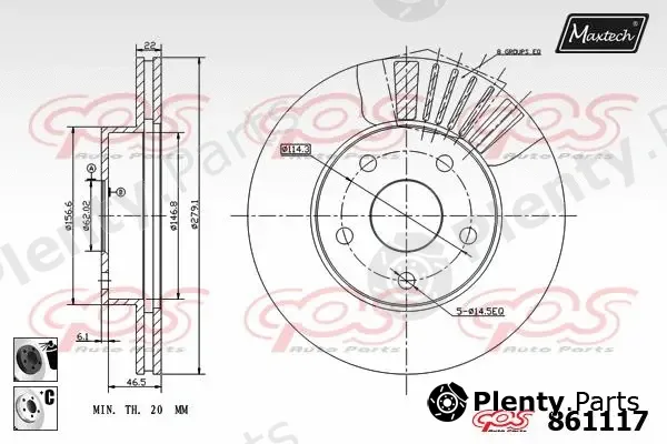 Maxtech 861090 — Brake Disc R+ (Regular Plus)
