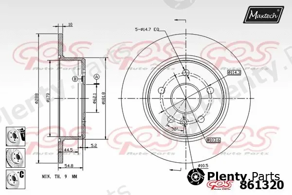 Maxtech 70203039 — Repair Kit, brake caliper