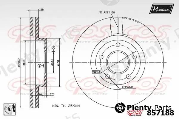 Maxtech C0101403 — Circlip, piston pin