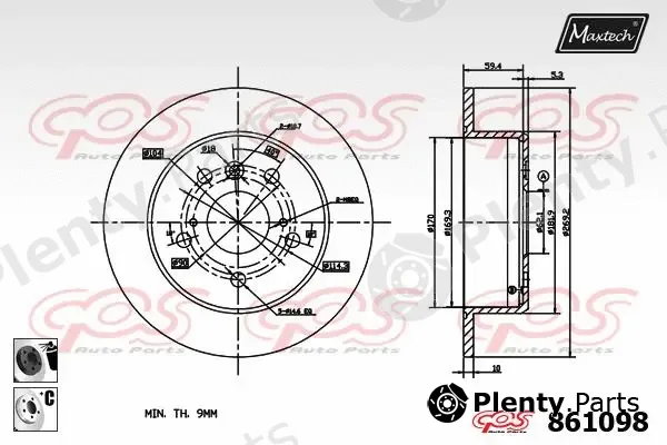 Maxtech 863006 — Brake Disc R+ (Regular Plus)