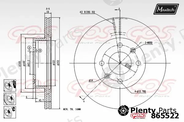 Maxtech 851132 — Brake Disc R+ (Regular Plus)