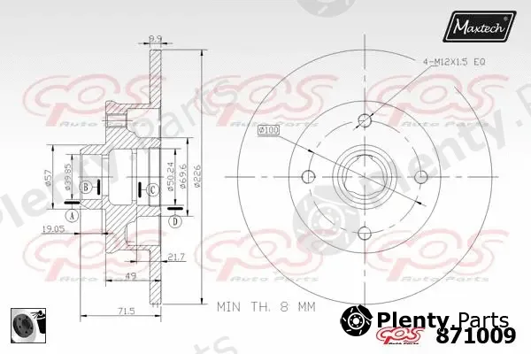 Maxtech R0101703 — Piston Ring Kit