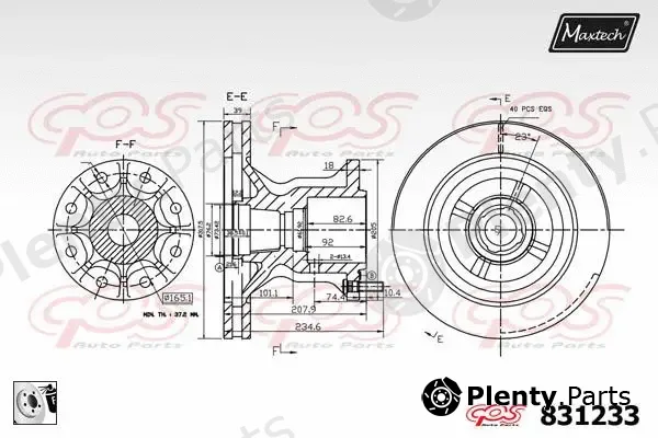 Maxtech 857041 — Brake Disc R+ (Regular Plus)