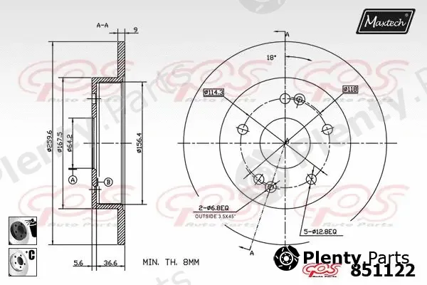 Maxtech 70180442 — Seal, brake caliper piston
