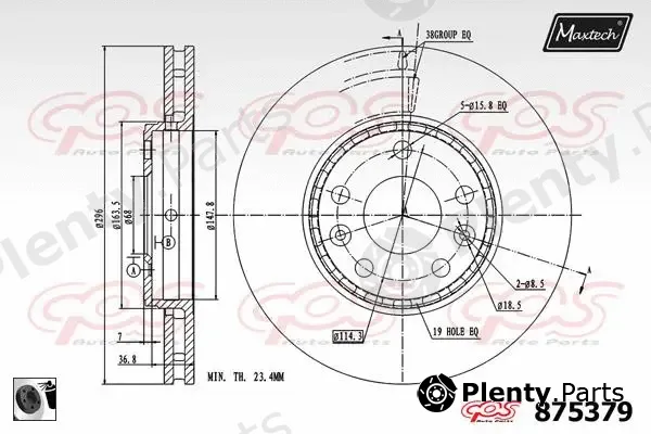 Maxtech 72940006 — Piston, brake caliper
