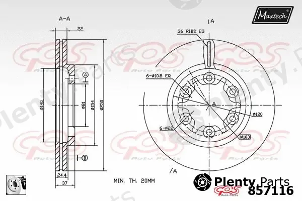 Maxtech 70200842 — Repair Kit, brake caliper