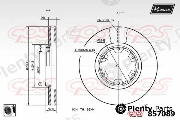 Maxtech 72944028 — Piston, brake caliper