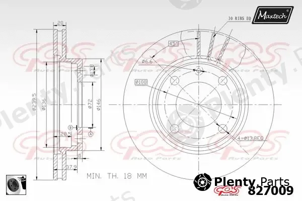 Maxtech 831168 — Brake Disc R+ (Regular Plus)