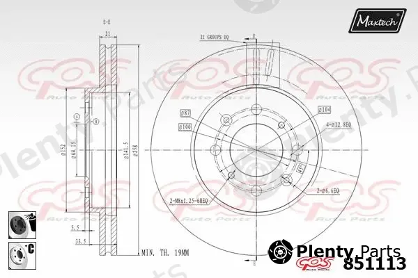 Maxtech 851006 — Brake Disc R+ (Regular Plus)